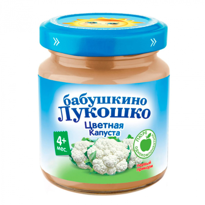 картинка БАБУШКИНО ЛУКОШКО, ПЮРЕ цветная капуста (100 г) от магазина Радуга детства