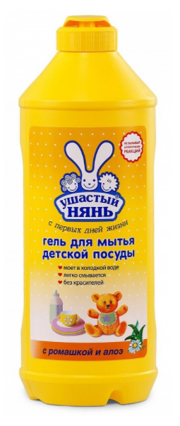 картинка УШАСТЫЙ НЯНЬ, ГЕЛЬ для мытья посуды с ромашкой (500 мл) от магазина Радуга детства