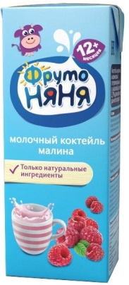 картинка ФРУТОНЯНЯ, КОКТЕЙЛЬ молочный малина (0,2л) от магазина Радуга детства