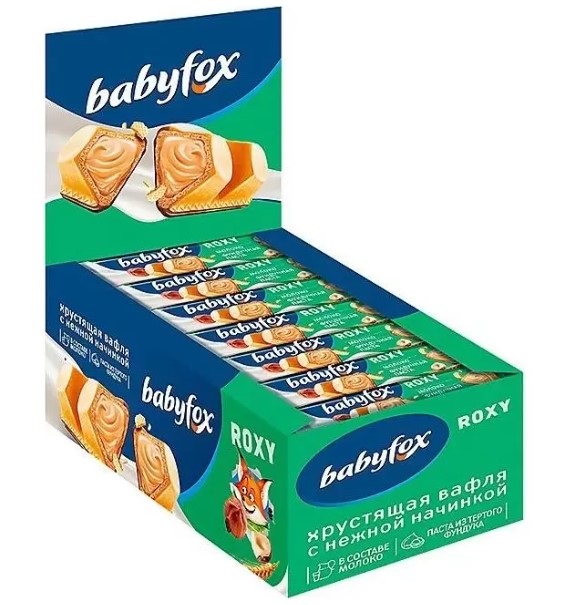 картинка BABYFOX Roxy, БАТОНЧИК "Creamy" мол ореховый  (23 гр) от магазина Радуга детства