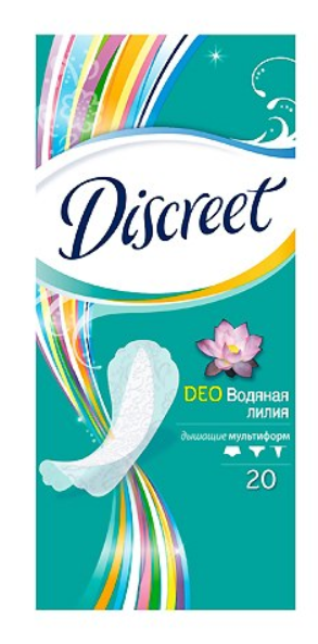 картинка DISCREET, прокладки ежедн., вод. лилия (20 шт.) от магазина Радуга детства