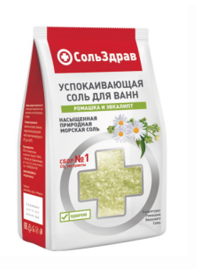 картинка СОЛЬЗДРАВ, СОЛЬ для ванны "Ромашка и эвкалипт" 800 гр от магазина Радуга детства