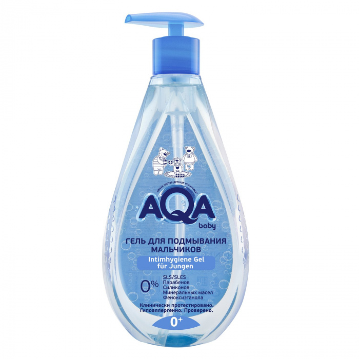 картинка NEW AQA BABY, ГЕЛЬ для подмывания мальчиков,250мл от магазина Радуга детства