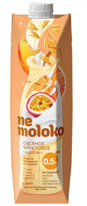 картинка NEMOLOKO, НАПИТОК овсяный фруктовый экзотик1 л от магазина Радуга детства