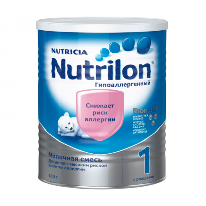 картинка NUTRILON ГА 1, ЗАМЕНИТЕЛЬ молока, гипоаллергенный, с рожд. (400 г) от магазина Радуга детства